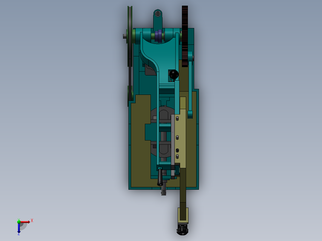 G7016锯床俯视图
