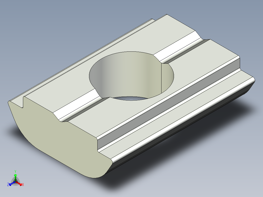 型材-BR 10 SLOT M8 SWIVEL-IN SLIDE BLOCK KJN529324主视图