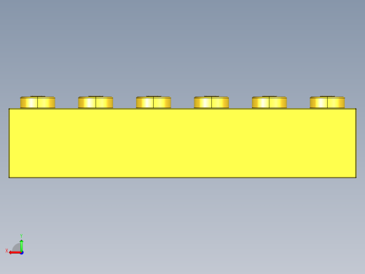 乐高套装 4421基本积木-300924 Bright Yellow Brick 1 x 6.STEP后视缩略图