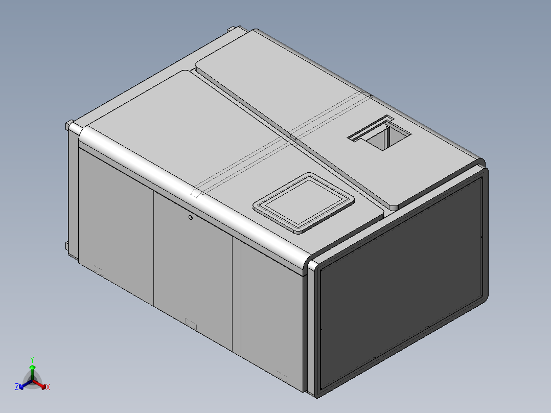 售卖机机架设计正等轴测图
