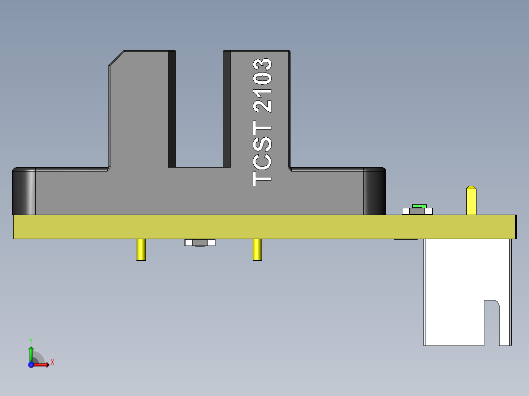 光学限位传感器终端开关前视图