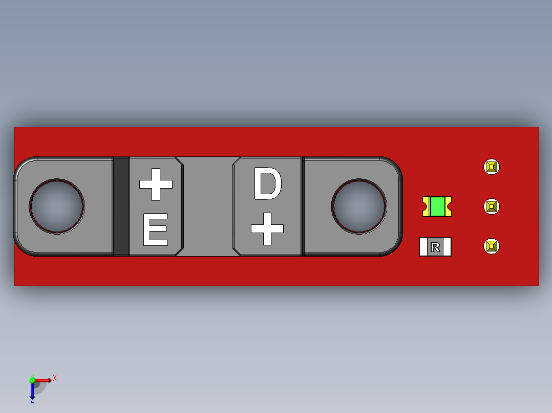 光学限位传感器终端开关俯视图
