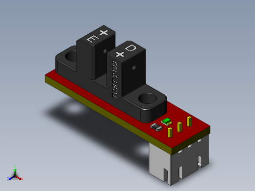 光学限位传感器终端开关正等轴测缩略图