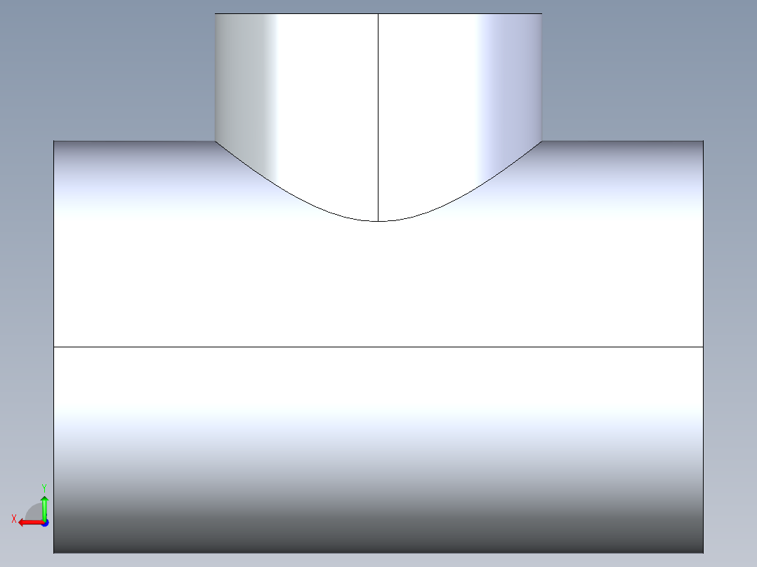 聚氯乙烯配件02-Sch80_ReducingTee_SxSxS_801-422_4.5in x 3in后视图