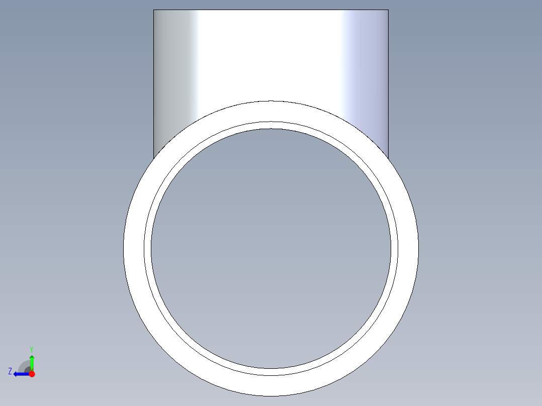 聚氯乙烯配件02-Sch80_ReducingTee_SxSxS_801-422_4.5in x 3in右视图