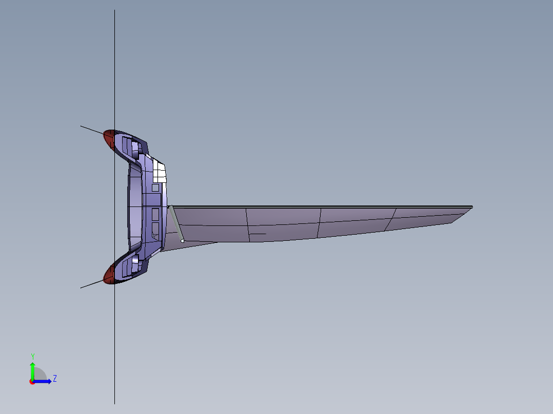 巡航双体船、帆船双体船、多体船左视图