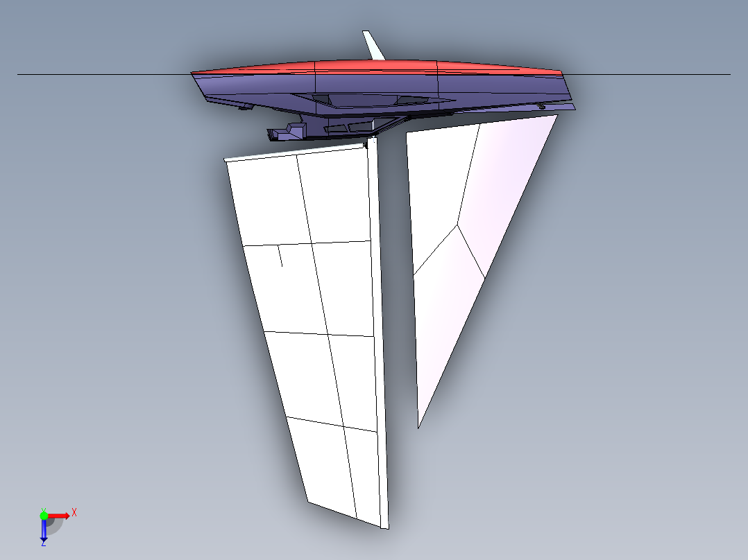 巡航双体船、帆船双体船、多体船俯视图