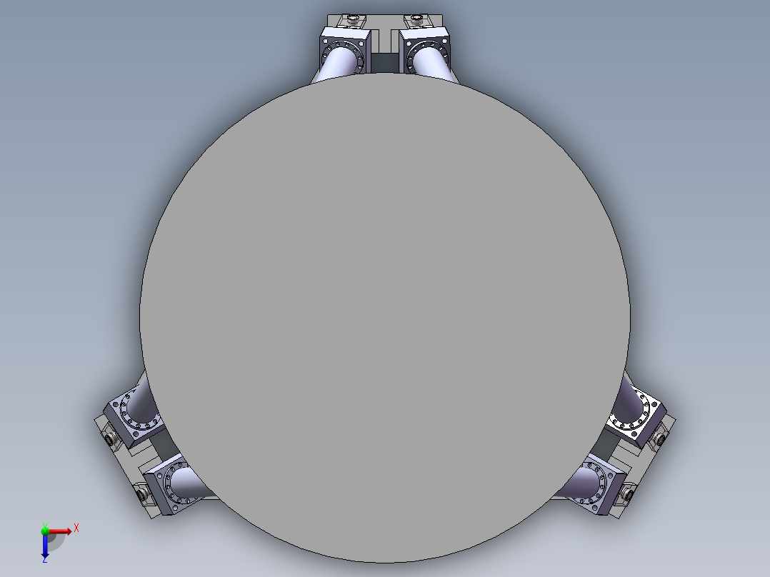 六自由度平台俯视图