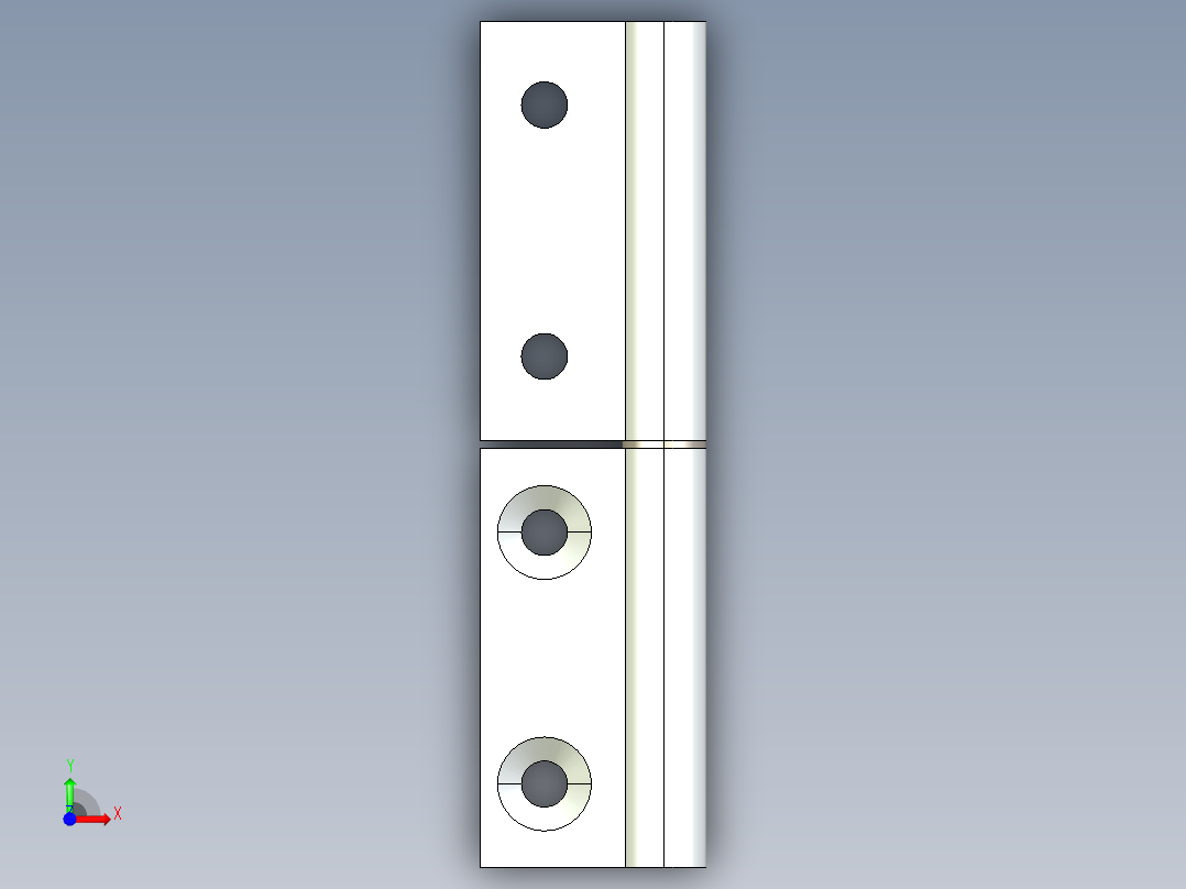 型材-BR 20X20 INTERNAL HINGE BR095AI20前视图