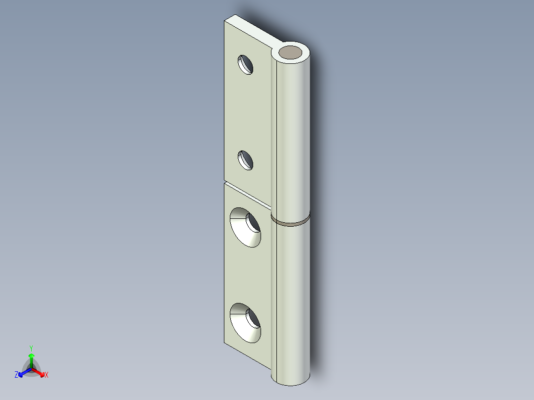 型材-BR 20X20 INTERNAL HINGE BR095AI20正等轴测图