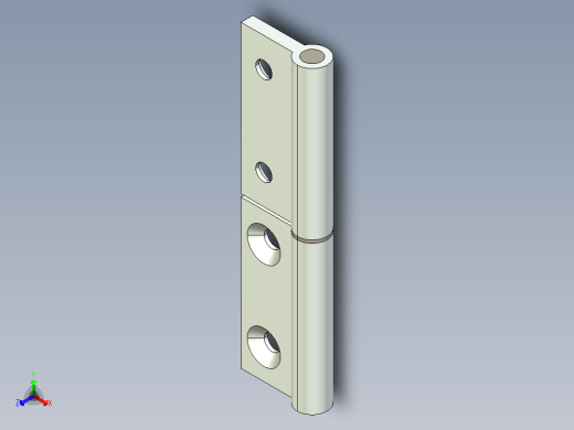 型材-BR 20X20 INTERNAL HINGE BR095AI20正等轴测缩略图