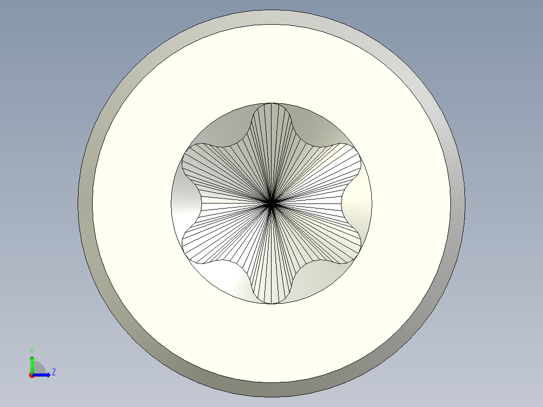 螺钉-Hexalobular_socket_screw-M12-30-20-6-16-8.3-C0.6.stp左视图