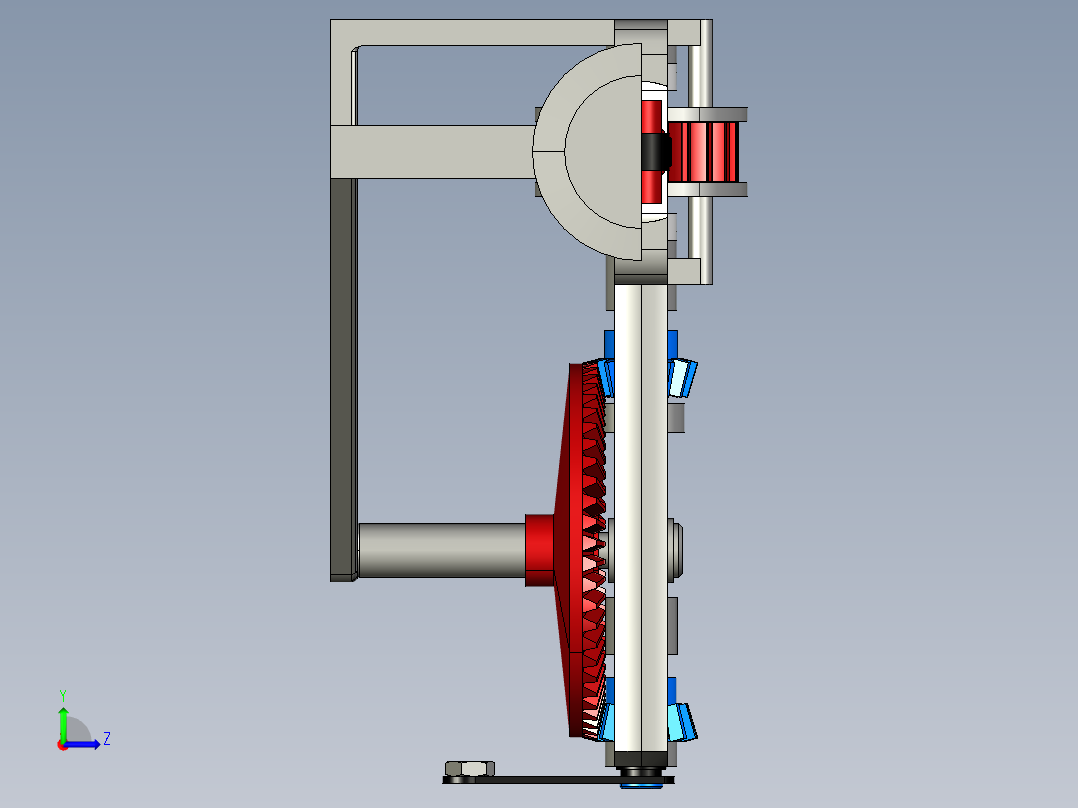 曲柄滑块机构左视图