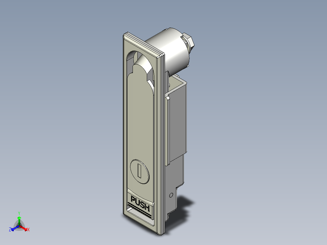 防水平面把手(B)5571-3D多系列多零件图纸模型主视图