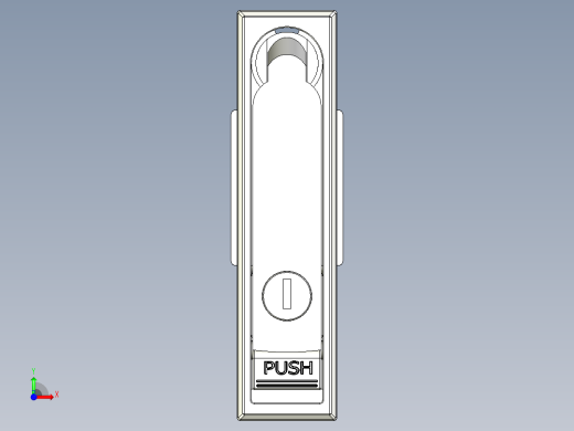 防水平面把手(B)5571-3D多系列多零件图纸模型前视缩略图