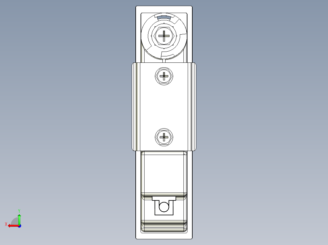 防水平面把手(B)5571-3D多系列多零件图纸模型后视图