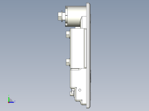 防水平面把手(B)5571-3D多系列多零件图纸模型左视缩略图