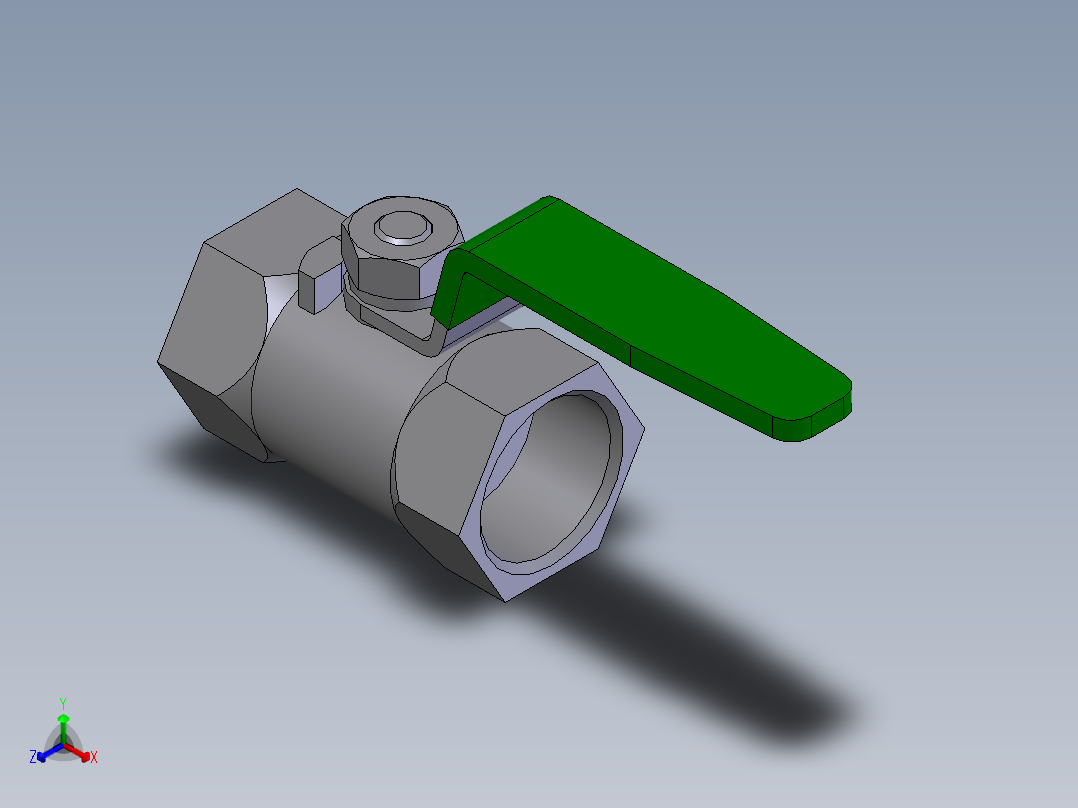 球阀正等轴测图
