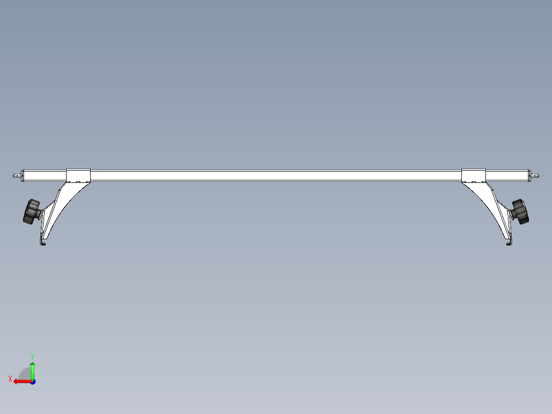 车顶行李架后视图