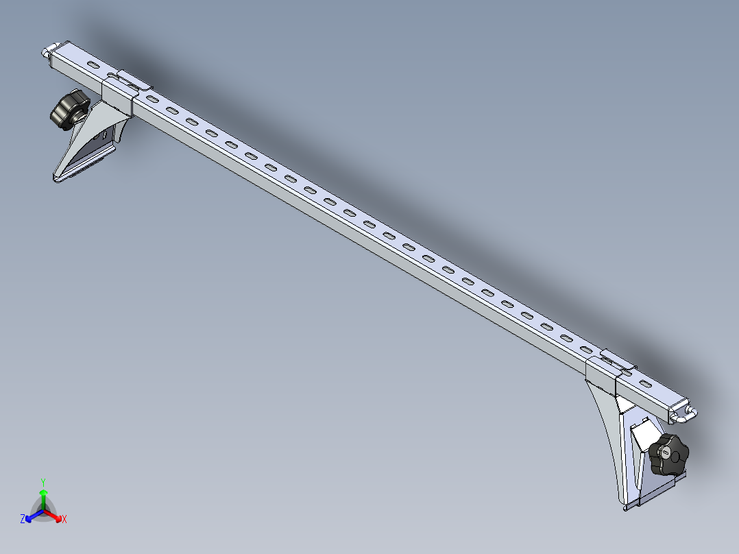 车顶行李架正等轴测图