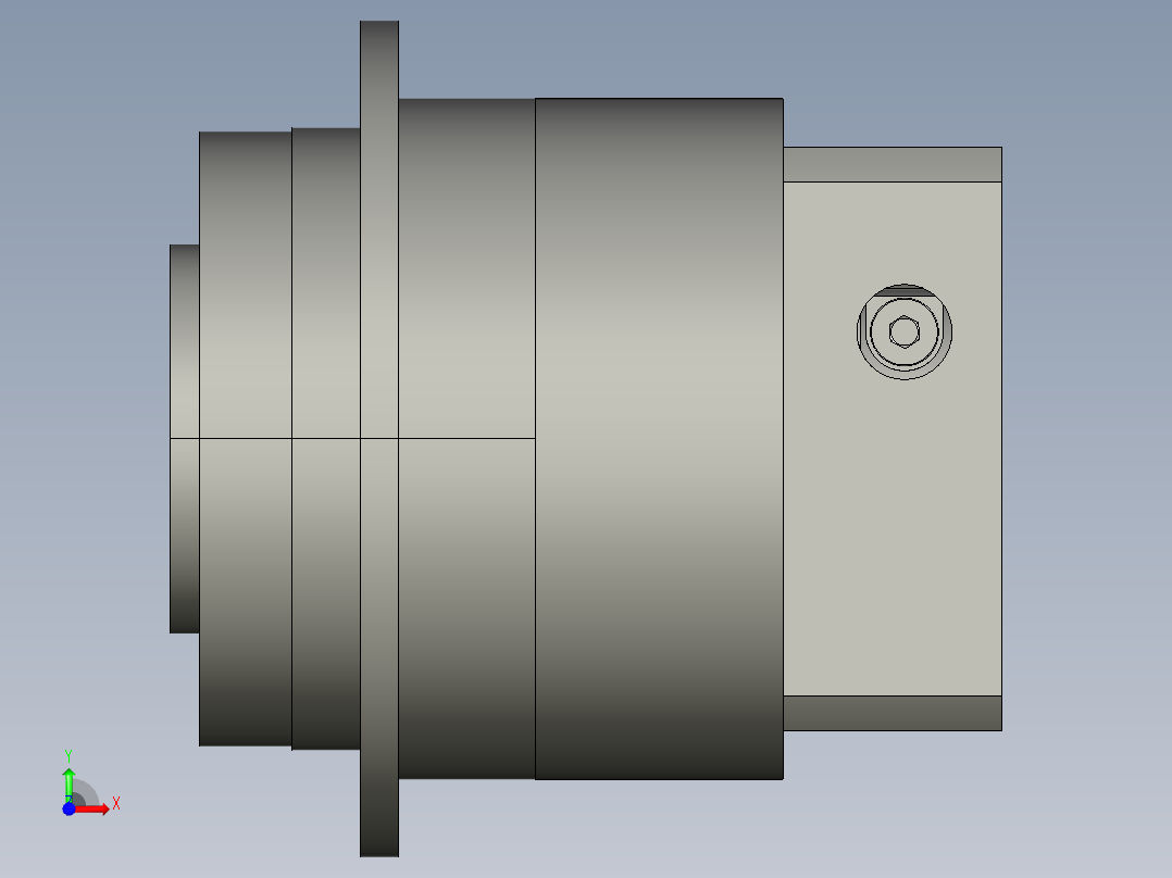 斜齿PHF060-L1 14-50-70-M5.STEP前视图