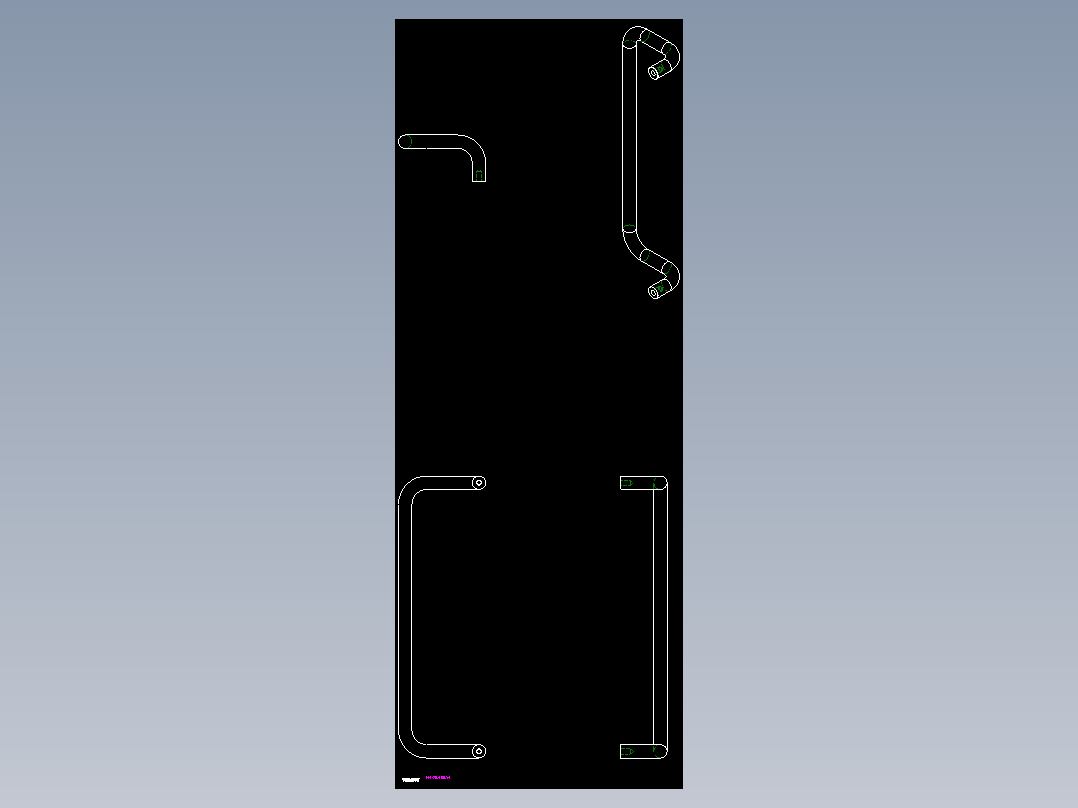 取手(鋁合金、鋼材)M4,M5-2D多系列多零件图纸模型