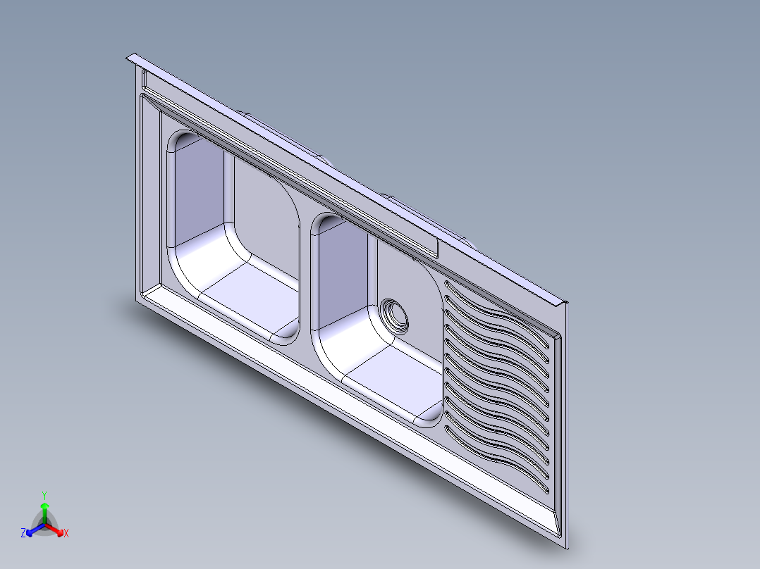 水槽、不锈钢水槽(104)主视图