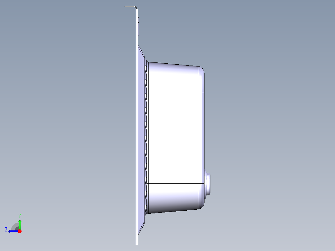 水槽、不锈钢水槽(104)右视图