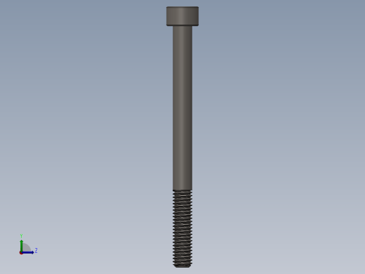 Screw_DIN_912_M6x75_A2.SLDPRT公制内六角螺钉左视缩略图