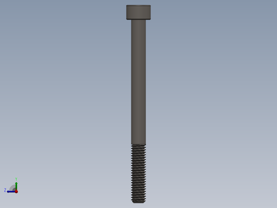 Screw_DIN_912_M6x75_A2.SLDPRT公制内六角螺钉右视图