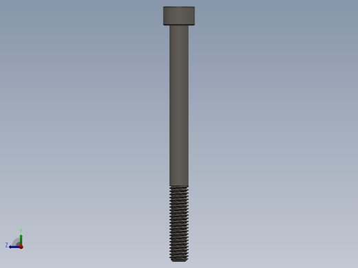 Screw_DIN_912_M6x75_A2.SLDPRT公制内六角螺钉右视缩略图