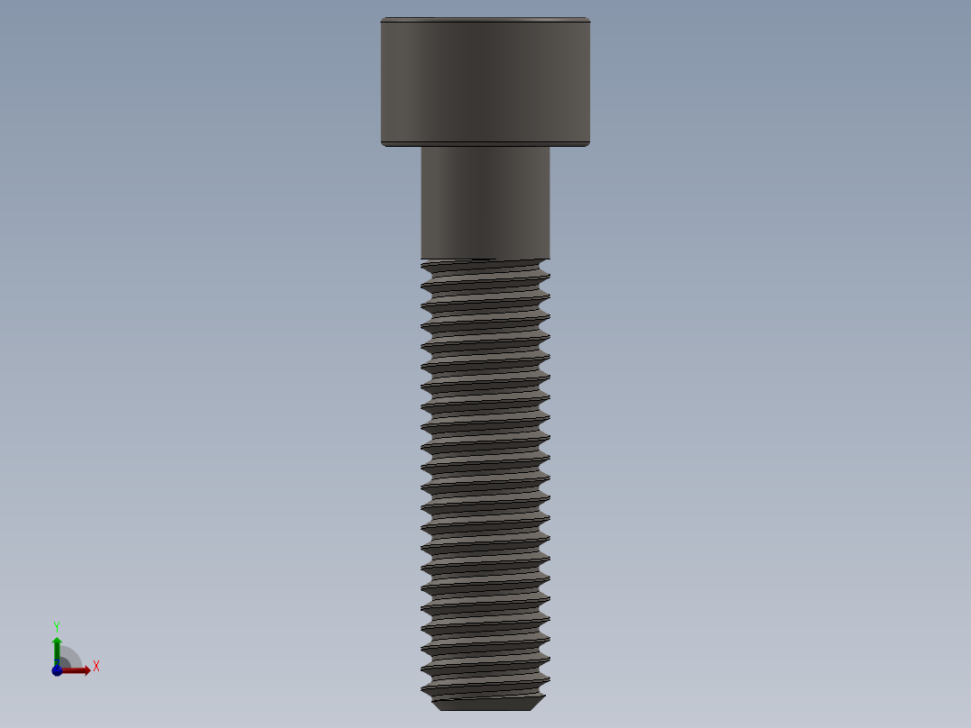 Screw_DIN_912_M8x35_A2.SLDPRT公制内六角螺钉前视图