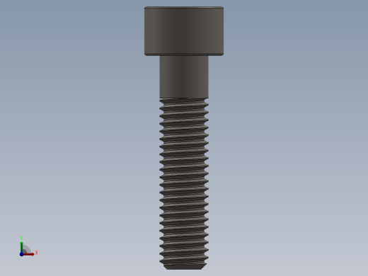Screw_DIN_912_M8x35_A2.SLDPRT公制内六角螺钉前视缩略图