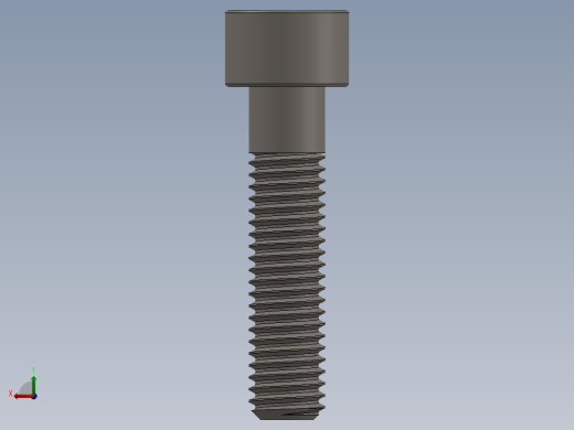 Screw_DIN_912_M8x35_A2.SLDPRT公制内六角螺钉后视缩略图