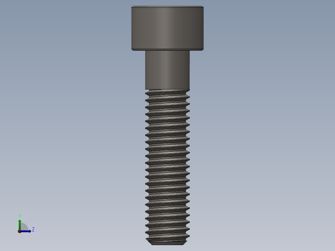Screw_DIN_912_M8x35_A2.SLDPRT公制内六角螺钉左视图