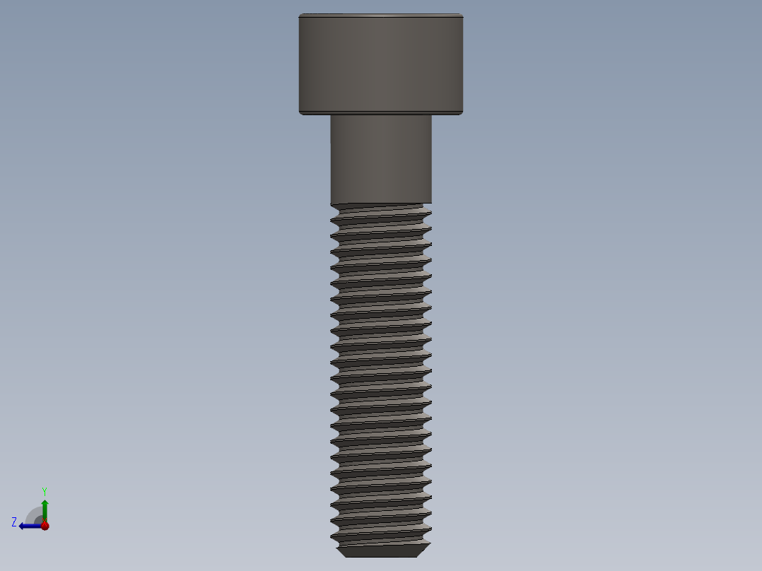 Screw_DIN_912_M8x35_A2.SLDPRT公制内六角螺钉右视图