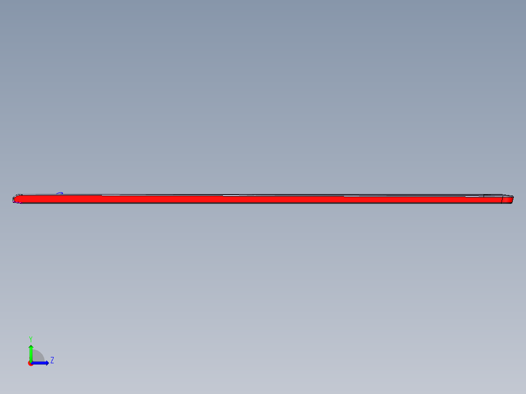 金属外壳铣凹槽结构UG程序模型左视图