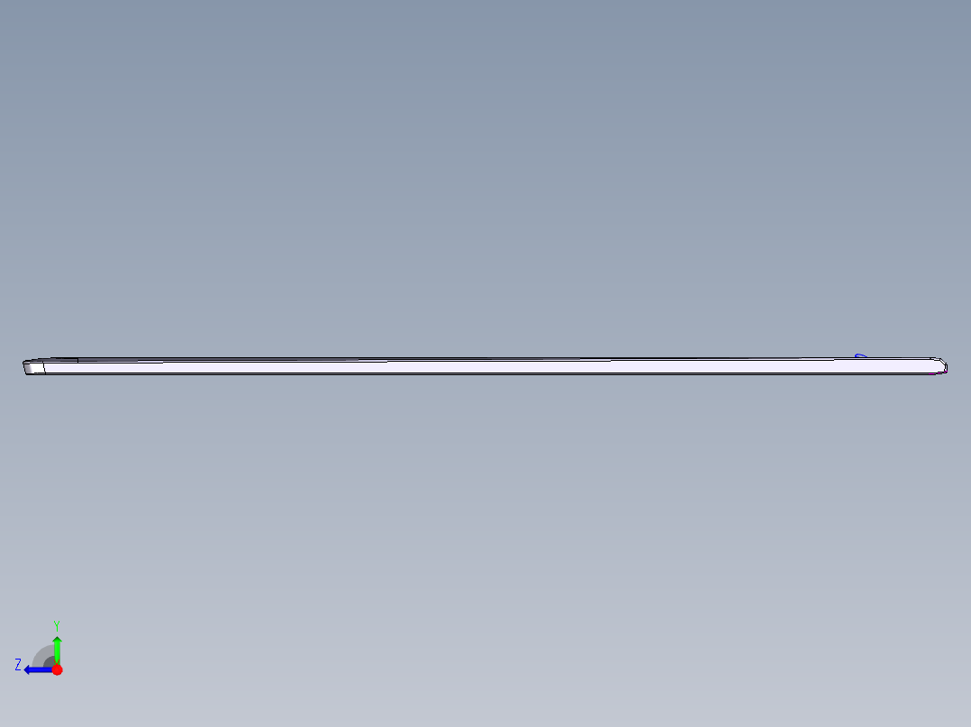 金属外壳铣凹槽结构UG程序模型右视图