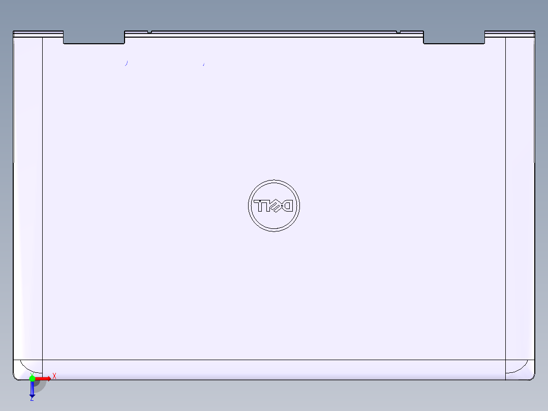 金属外壳铣凹槽结构UG程序模型俯视图