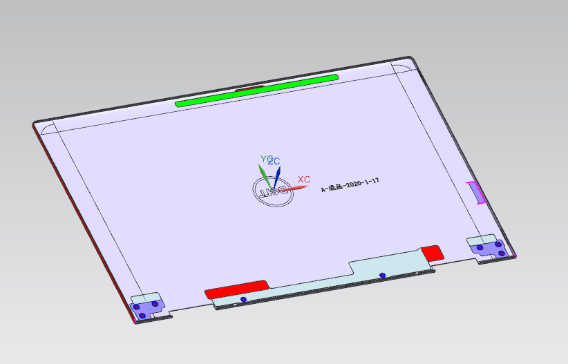 金属外壳铣凹槽结构UG程序模型