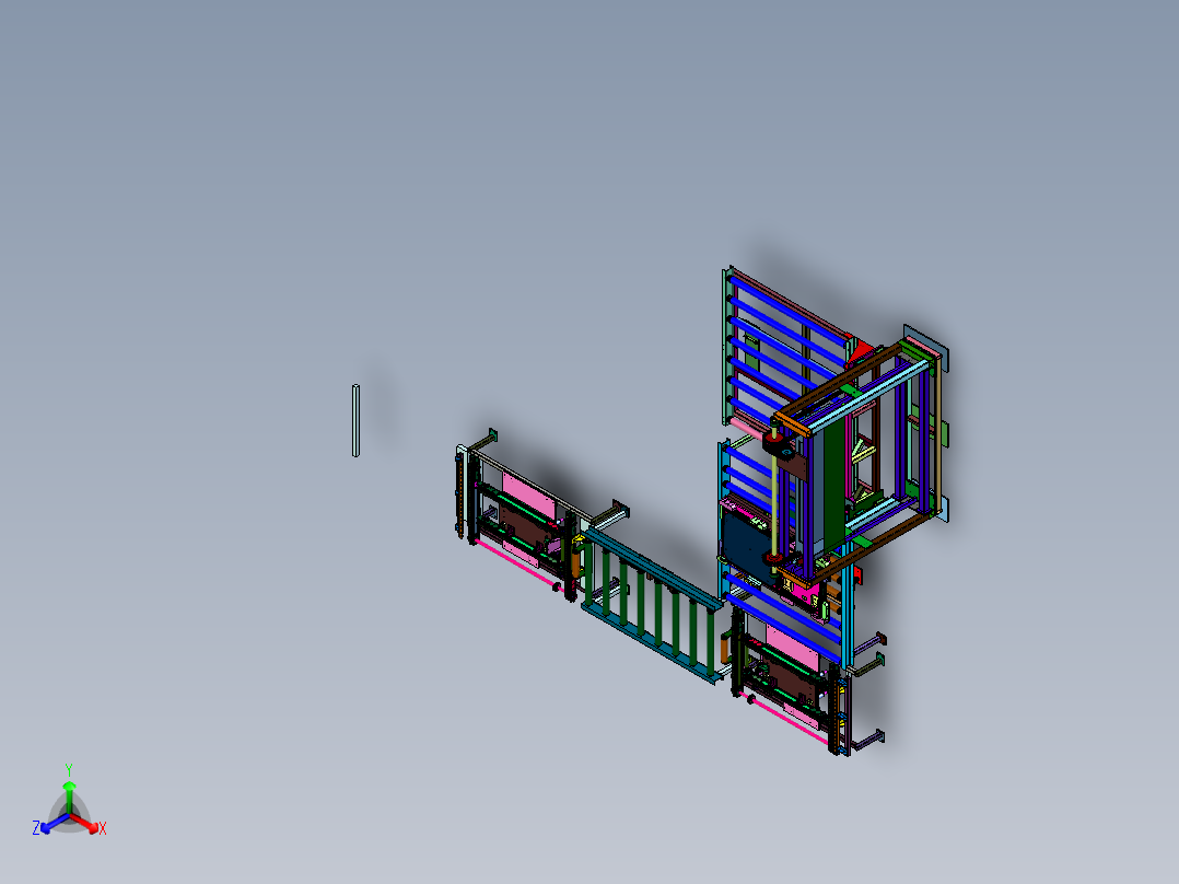 汽车座椅自动搬运输送系统主视图
