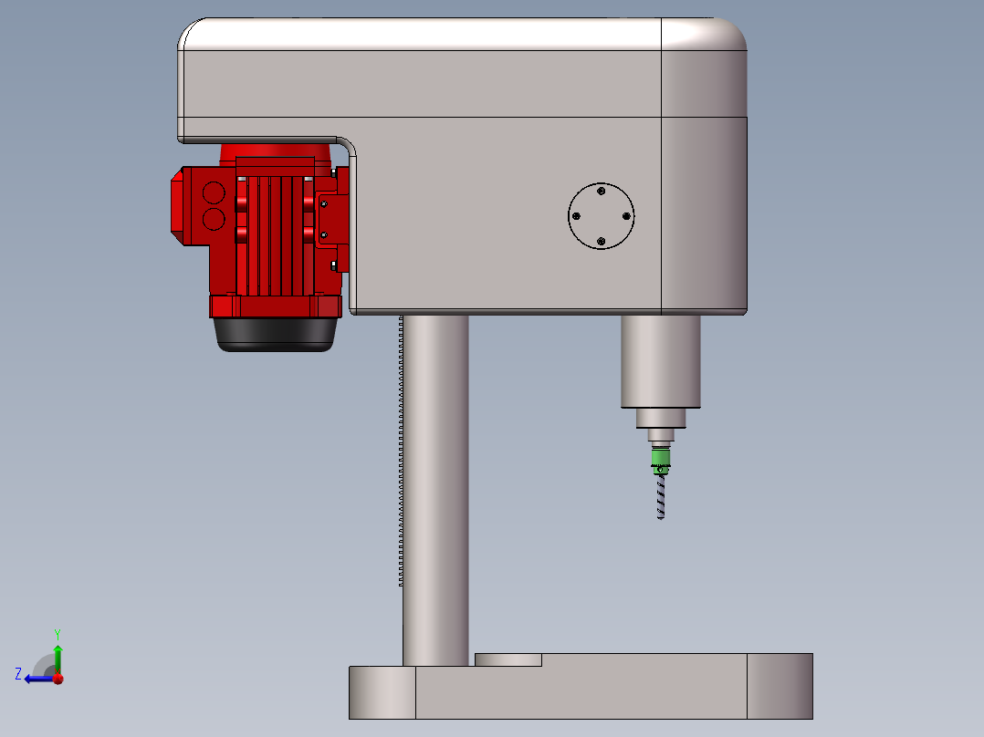 立式钻床3D+2D 1489398右视图