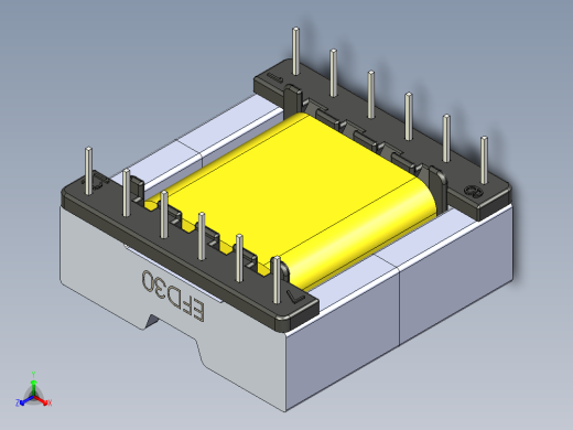 EFD30变压器正等轴测缩略图