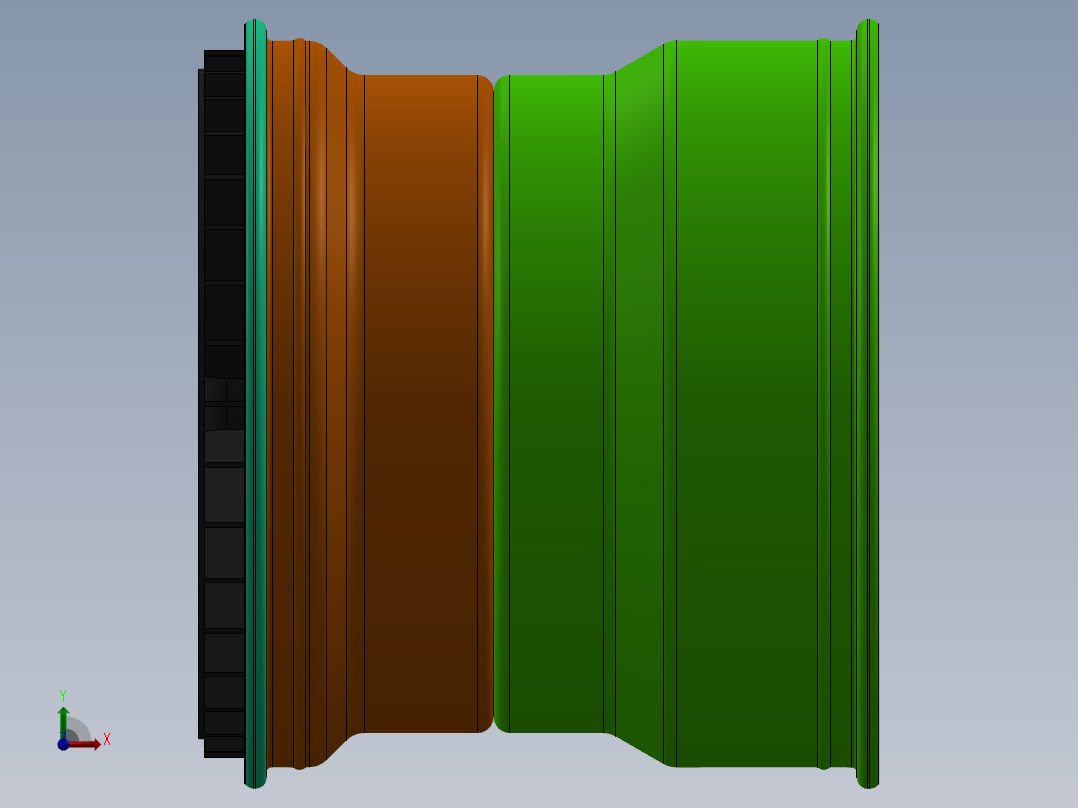 轮毂、轮胎(135)前视图