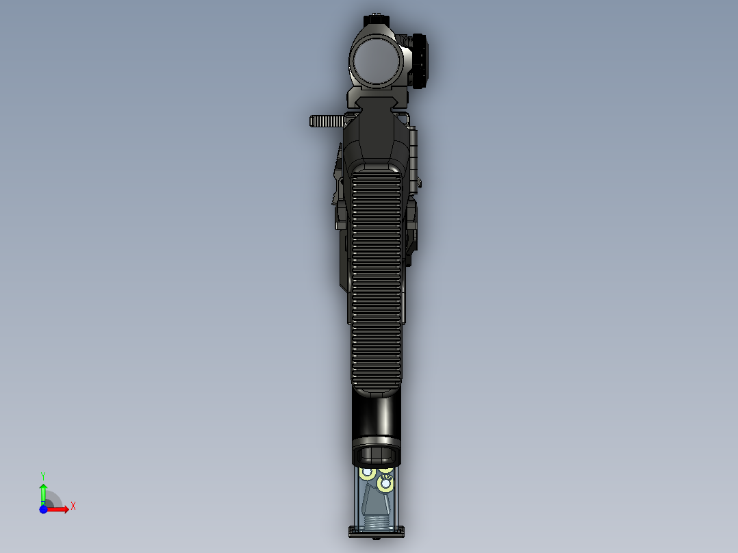 手枪左轮冲锋枪老式狙击步枪设计3D图纸veles-gs ×2 STP前视图