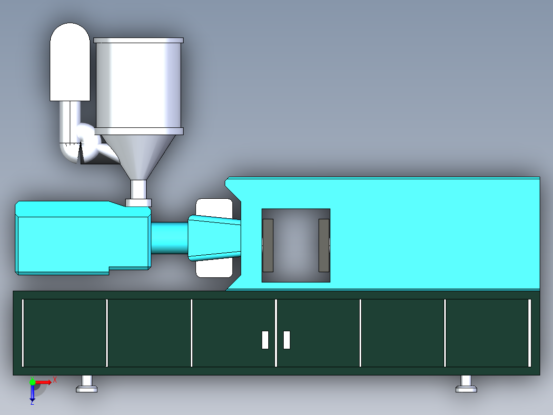 卧式注塑机模型-395303--8俯视图