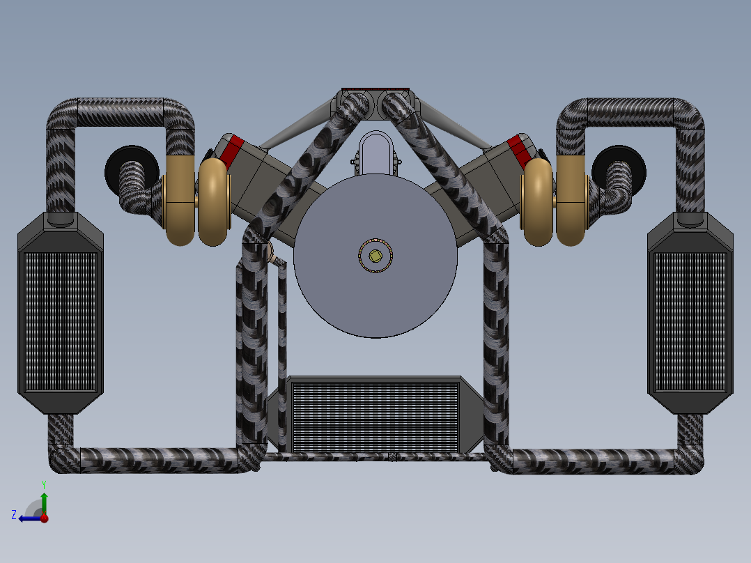 发动机完整组装右视图