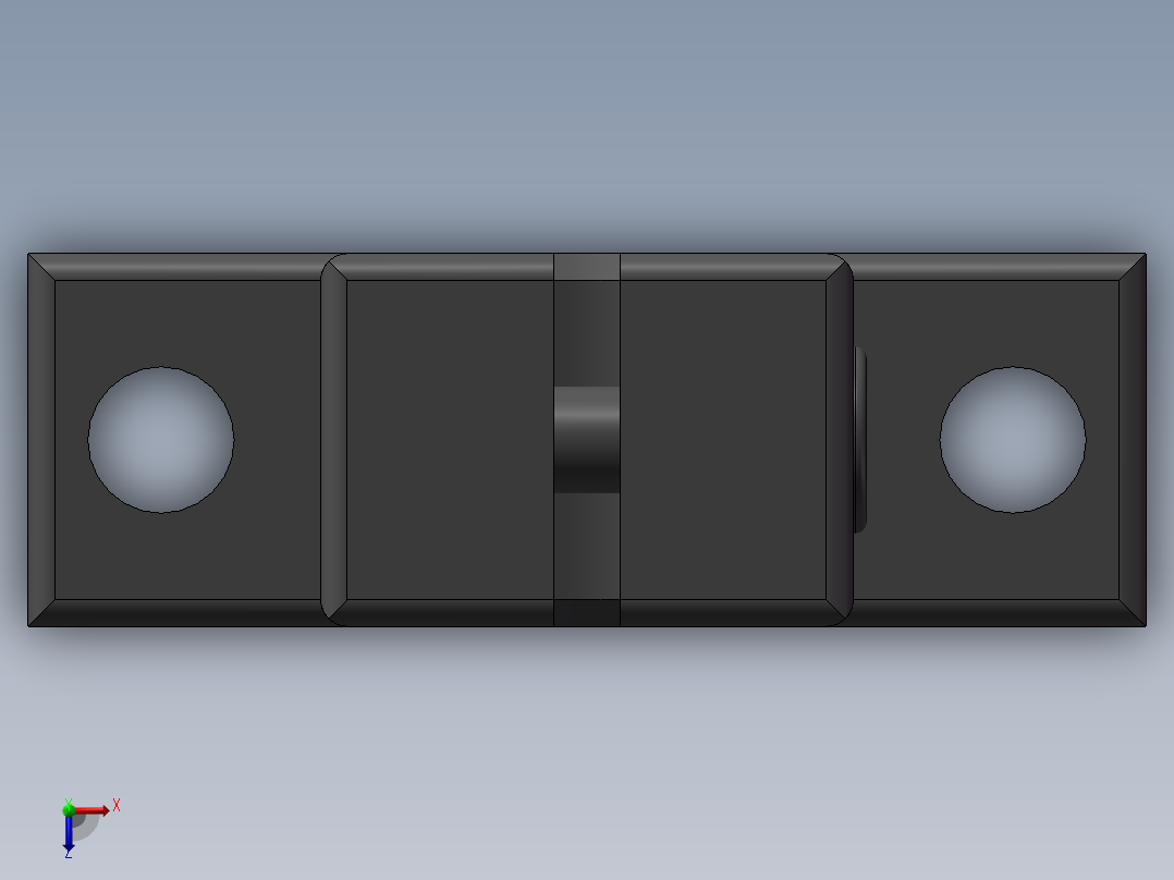 导向轴支座支架固定座T型开口固定底座SHAM1220俯视图