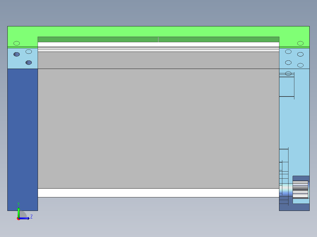 升降棋盘装配体左视图