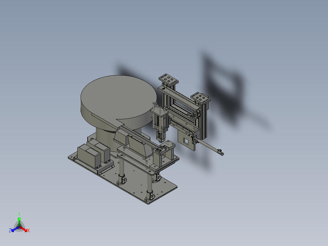 密封圈振动盘00333正等轴测图